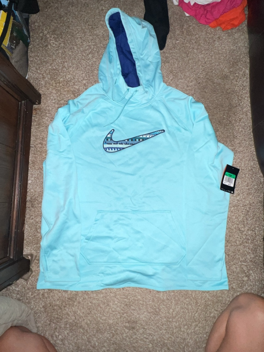 Nike Light Blue Women's Training Hoodie with Subtle Swoosh